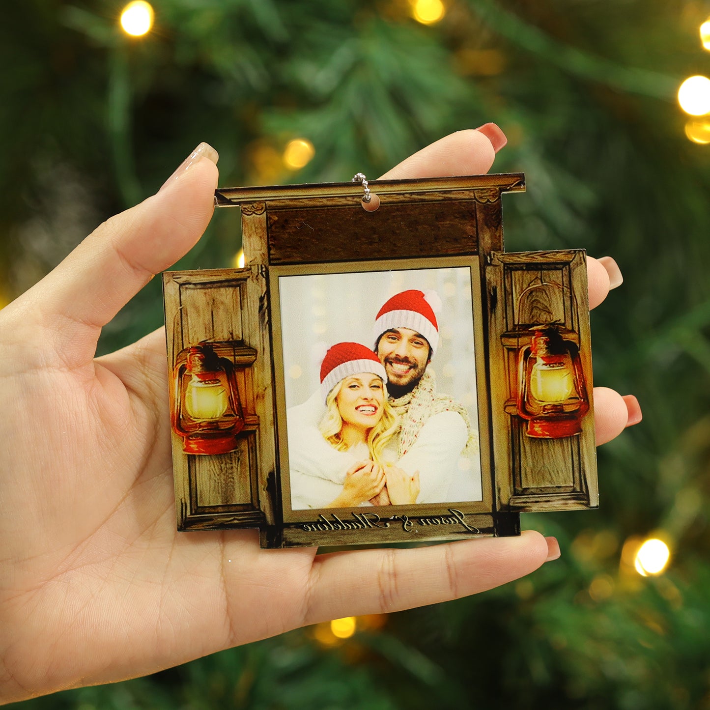 Christmas Decoration Custom Name And Photo Ornament