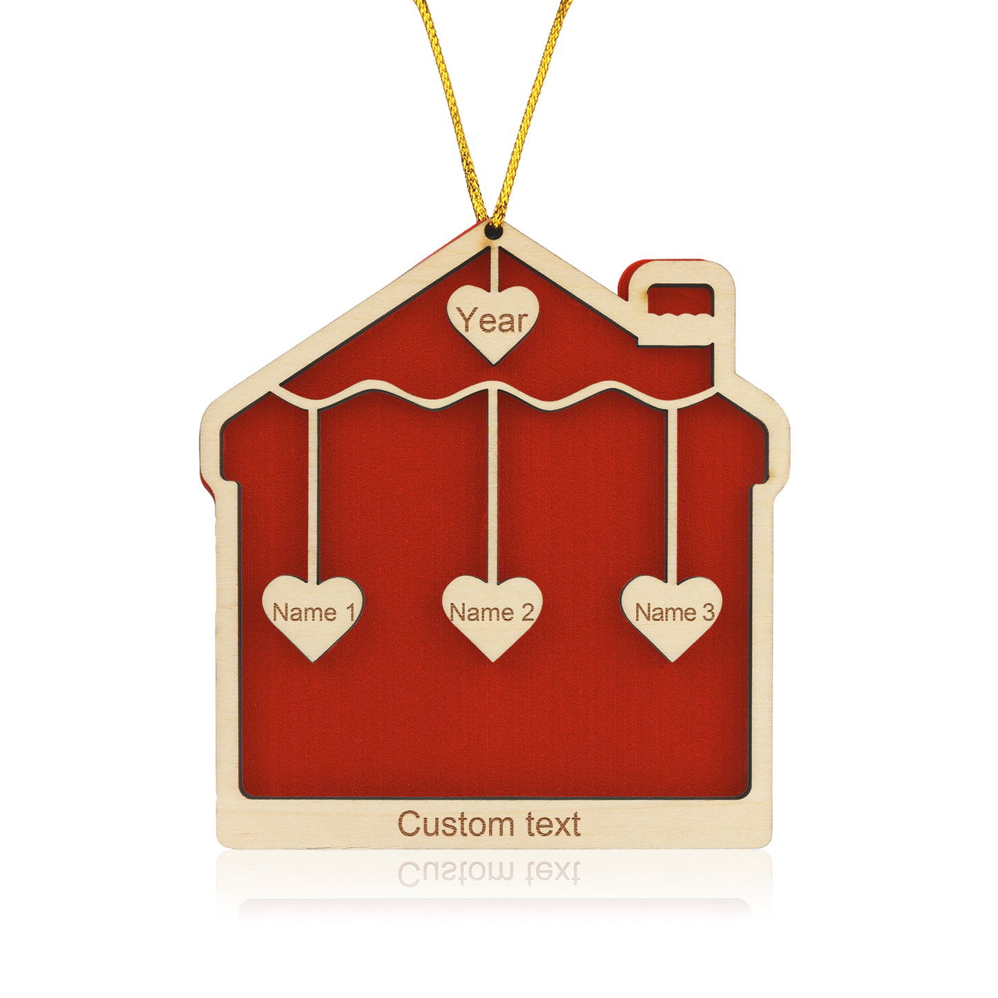 Christmas Decoration Custom Name House Ornament