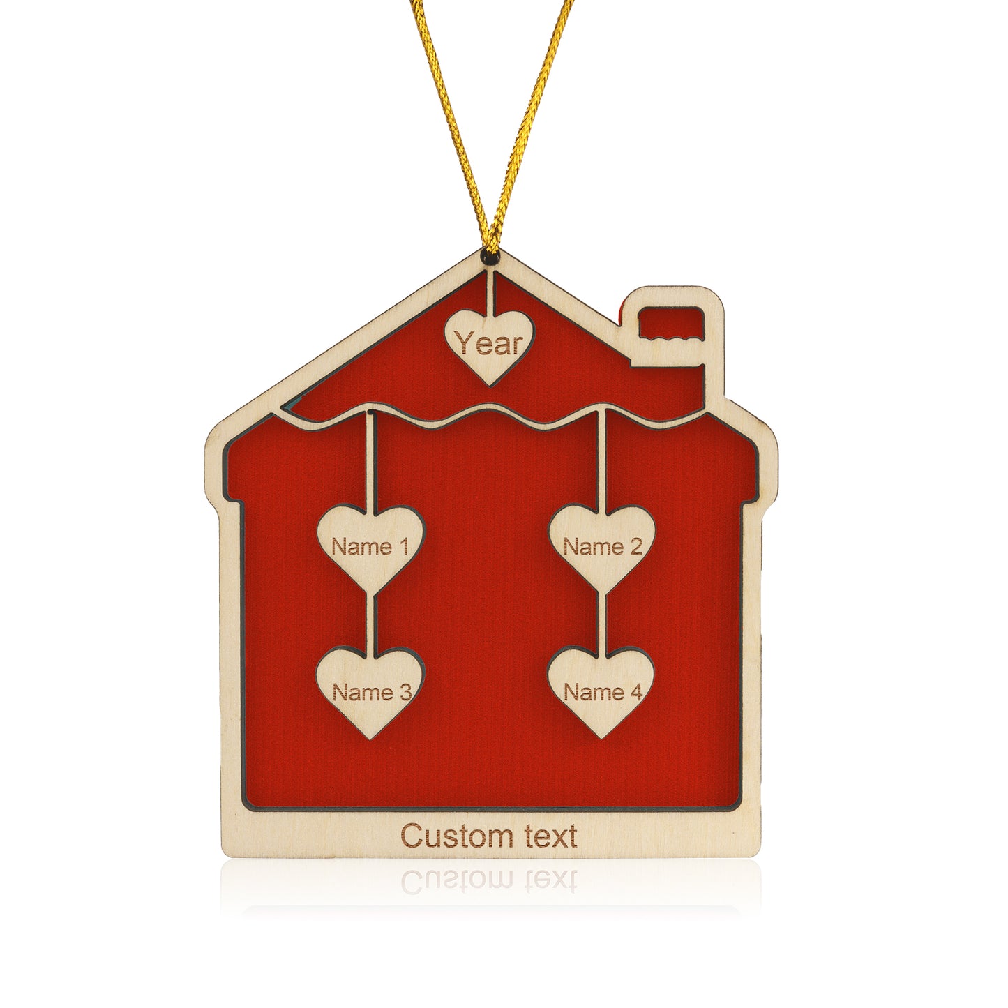 Christmas Decoration Custom Name House Ornament