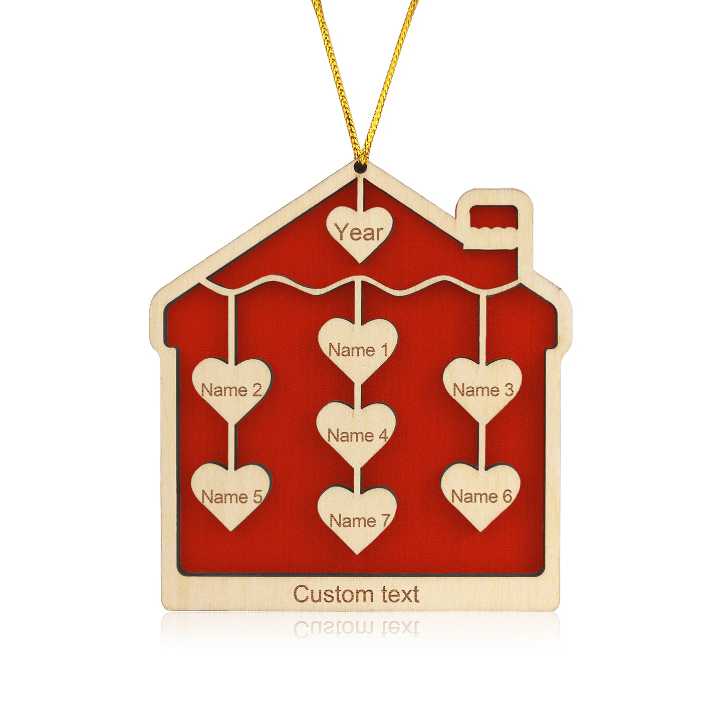 Christmas Decoration Custom Name House Ornament