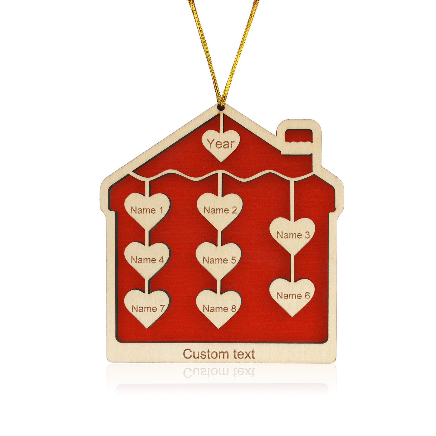 Christmas Decoration Custom Name House Ornament