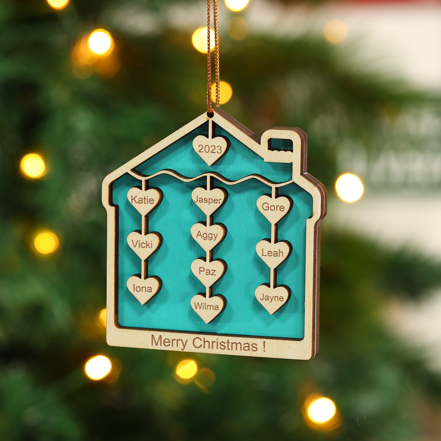 Christmas Decoration Custom Name House Ornament