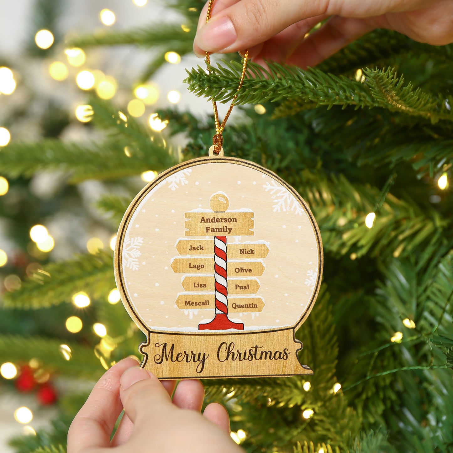 Christmas Decoration Custom Name Ornament