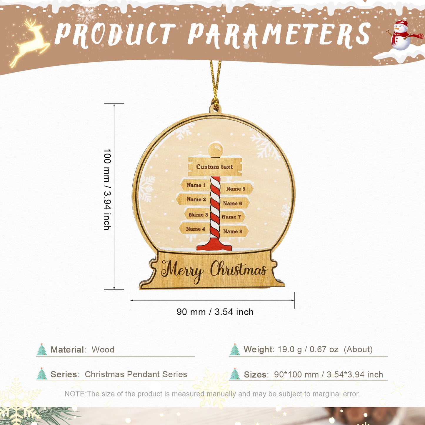 Christmas Decoration Custom Name Ornament