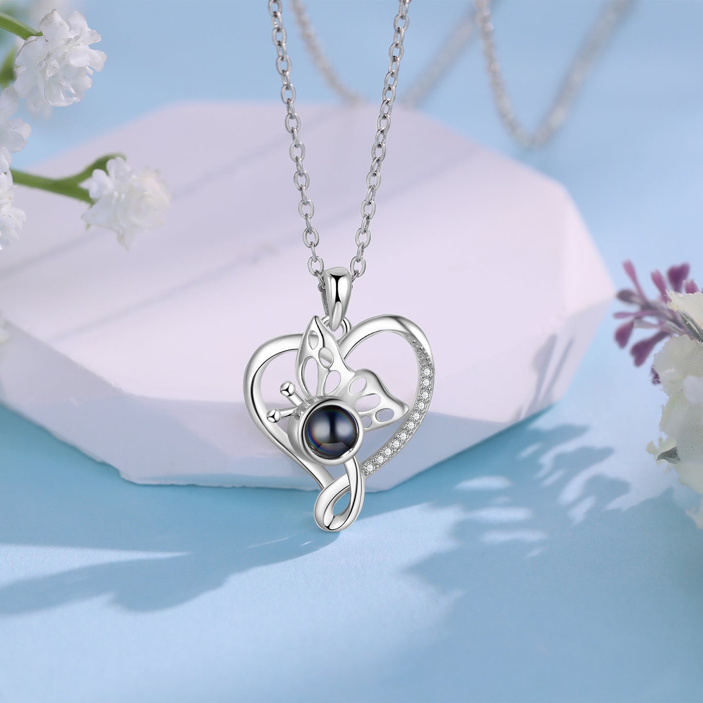 Custom Projection Heart Necklace