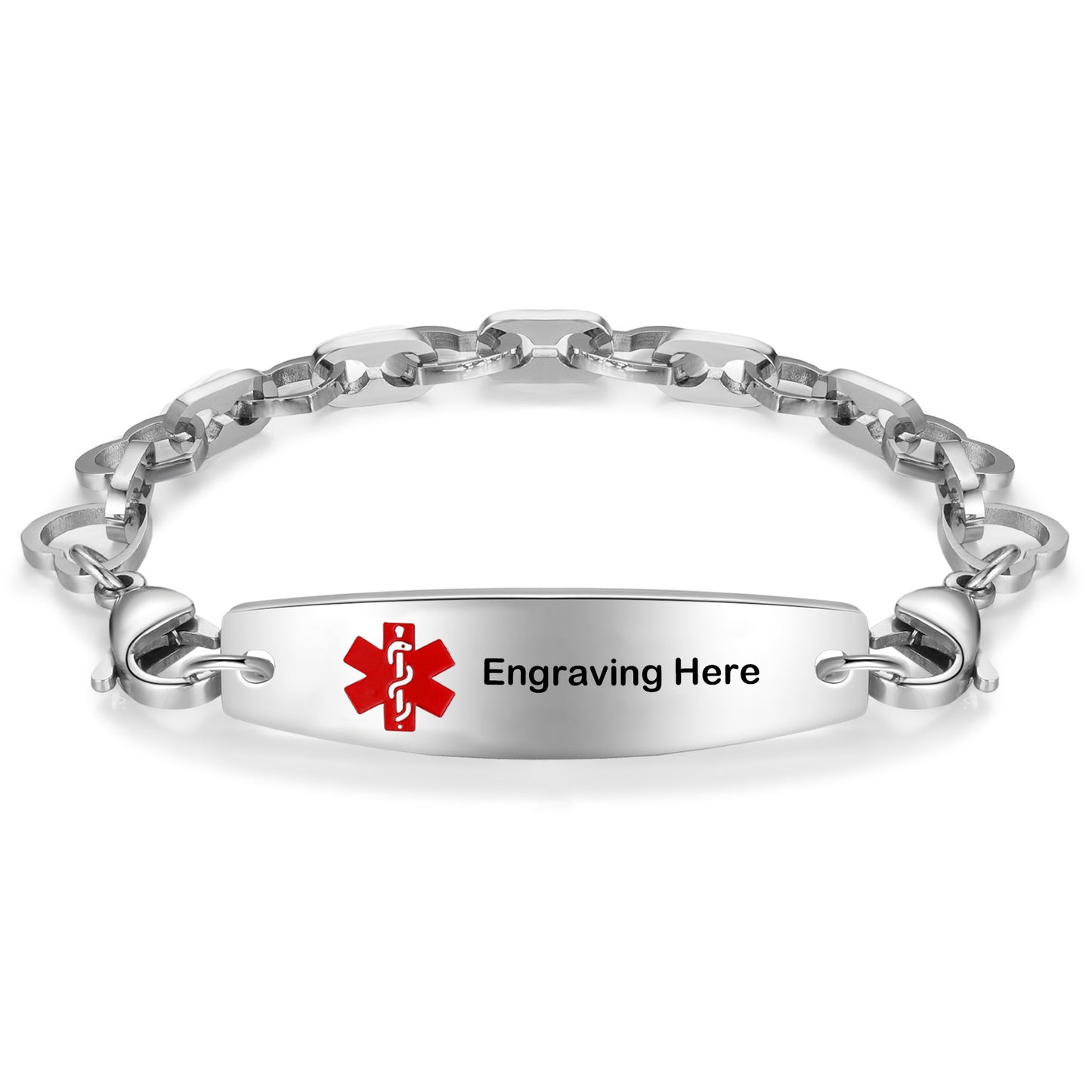 Custom Stainless Steel Medical Women Bracelet