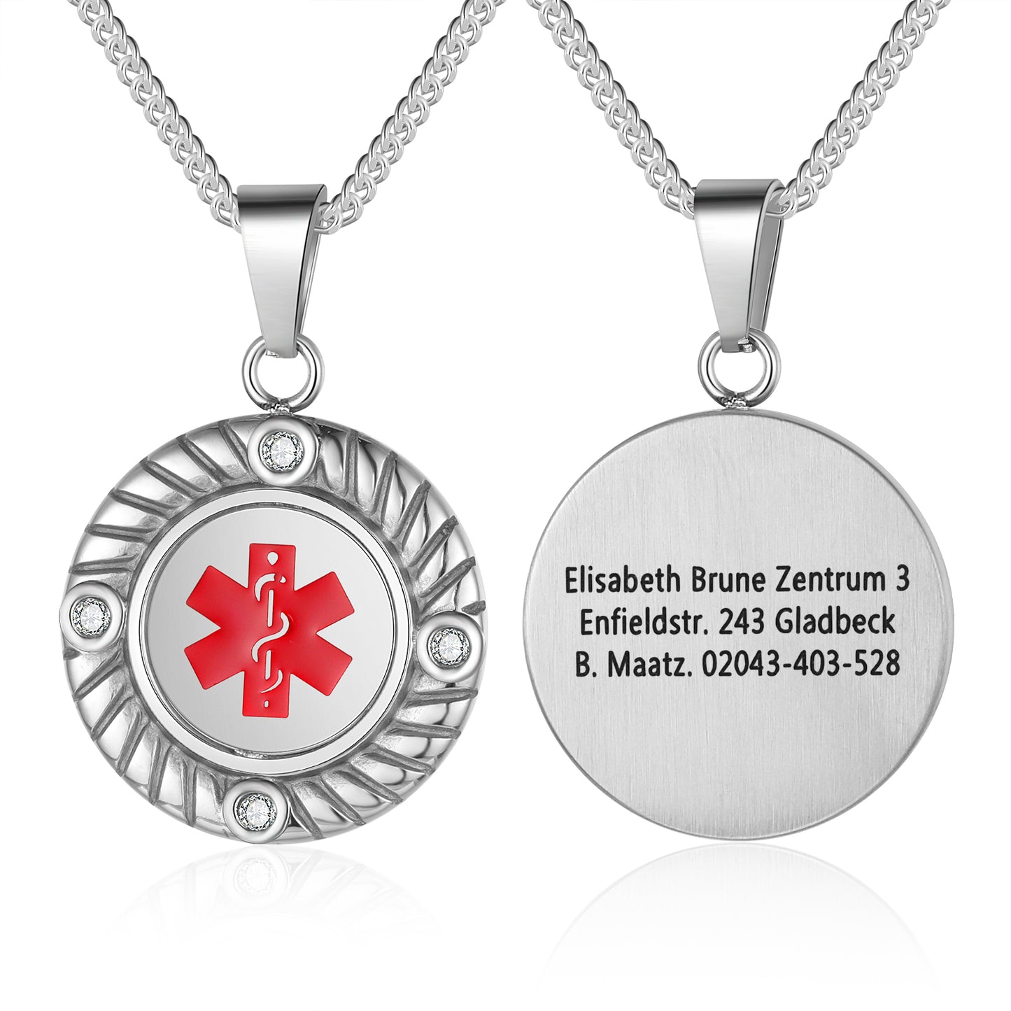 Custom Stainless Steel Medical Necklace