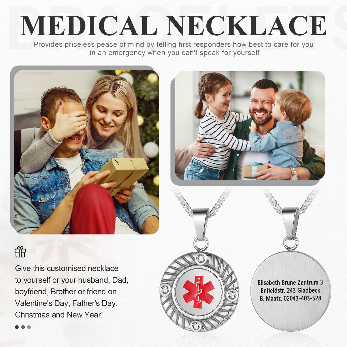 Custom Stainless Steel Medical Necklace