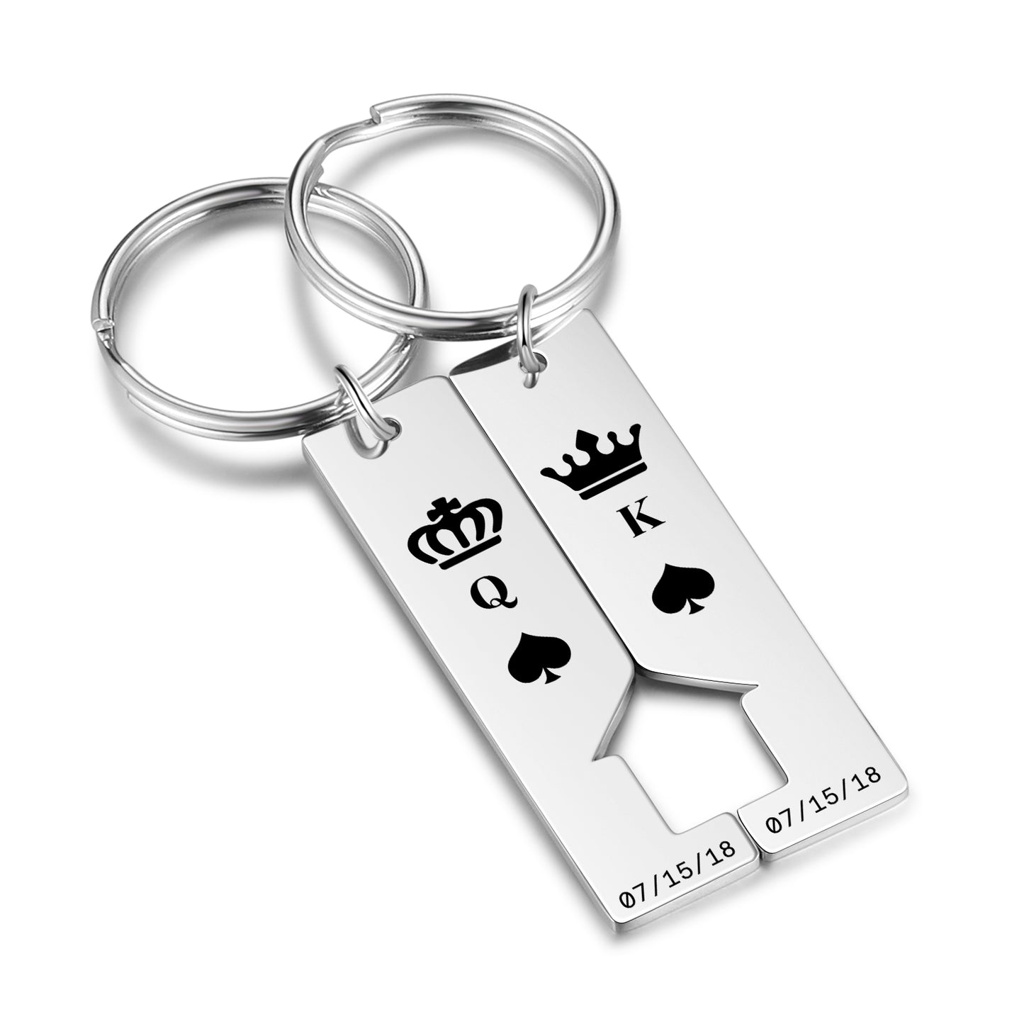 Custom Stainless Steel Couple Keychain