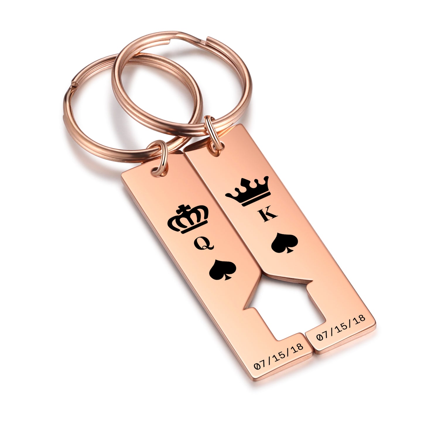 Custom Stainless Steel Couple Keychain