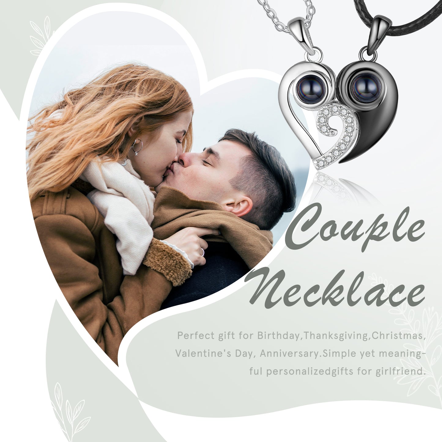 Custom Couple Projection Necklace