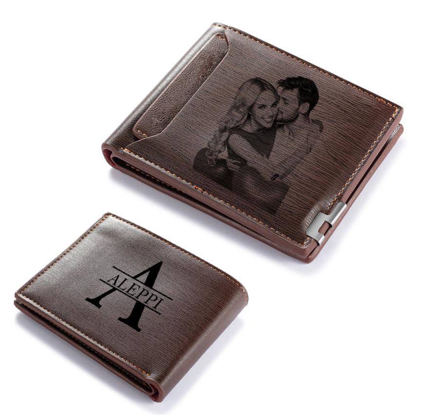 Custom gift PU Leather Custom Photo Wallet