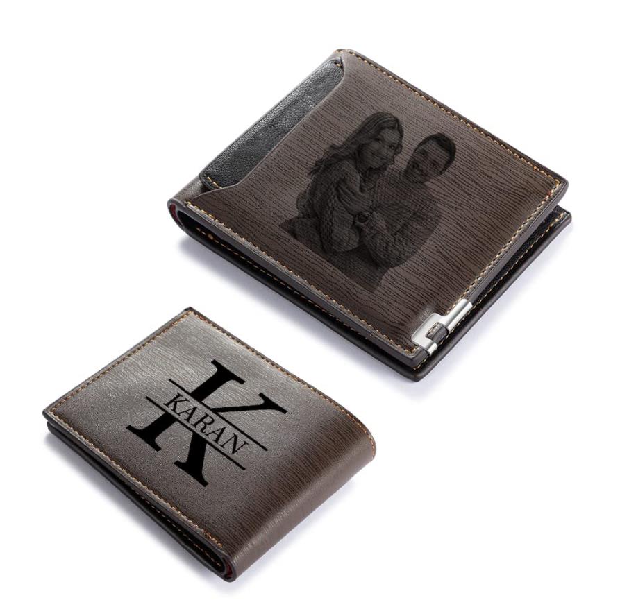 Custom gift PU Leather Custom Photo Wallet