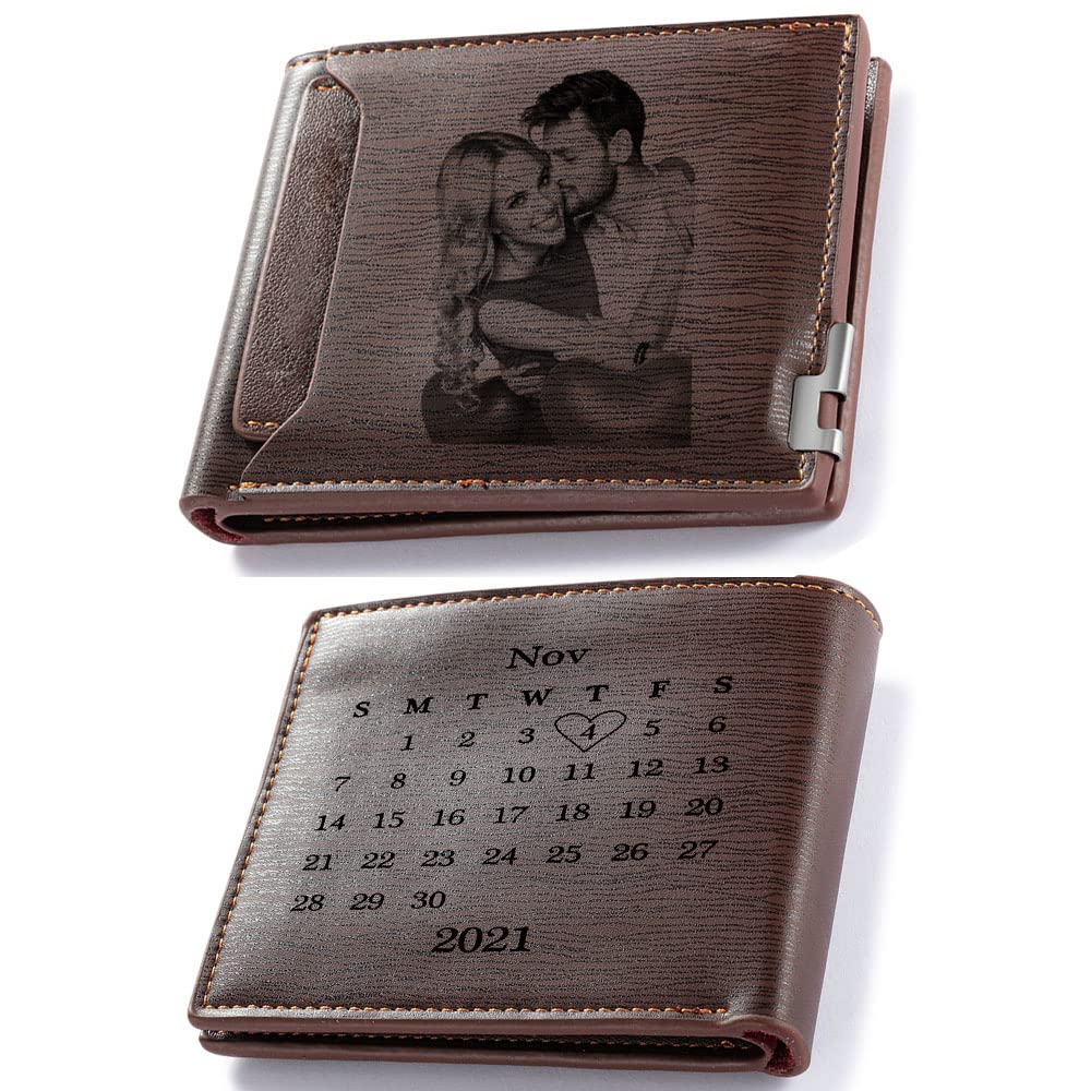 Custom gift PU Leather Custom Photo Wallet