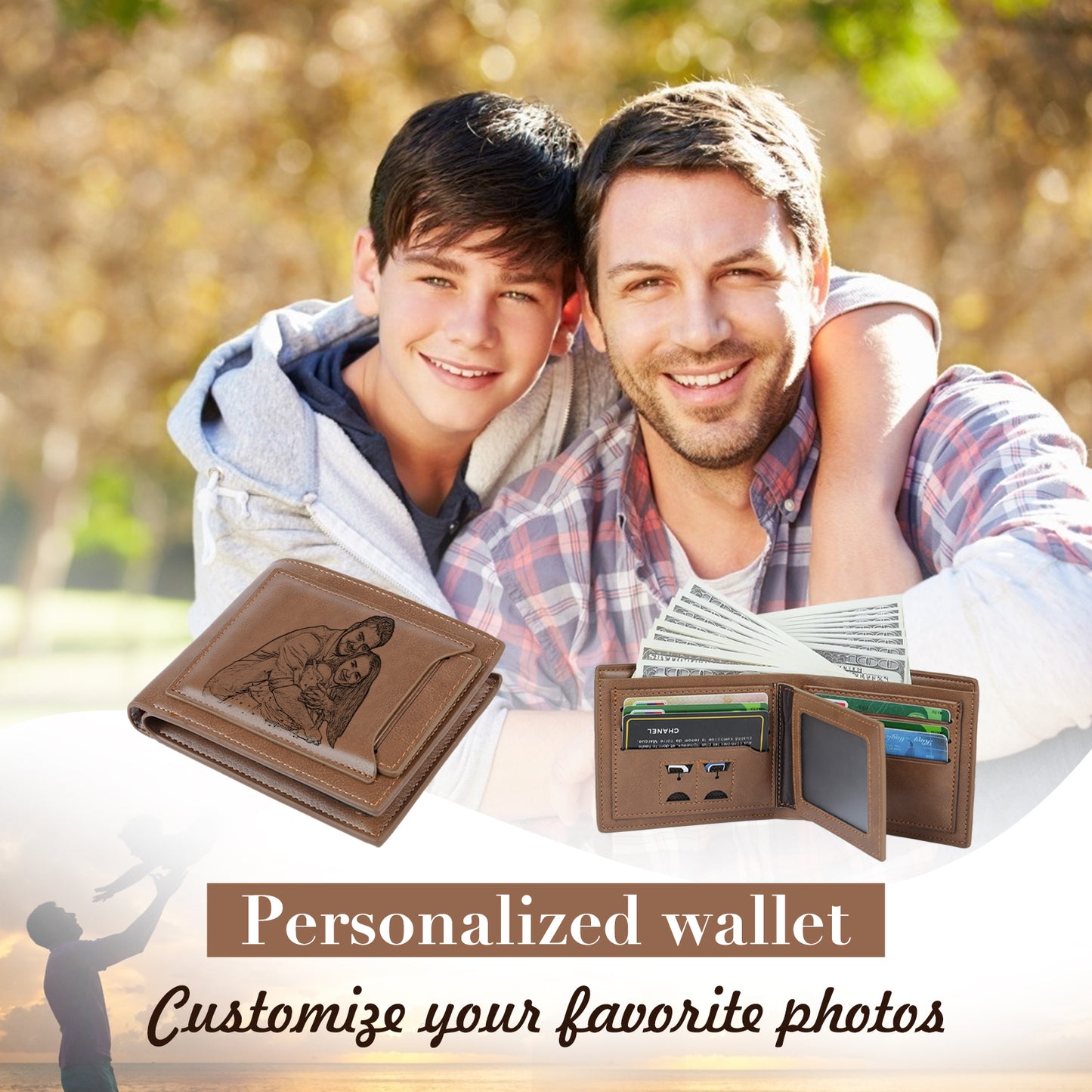 Custom Photo PU Leather Wallet