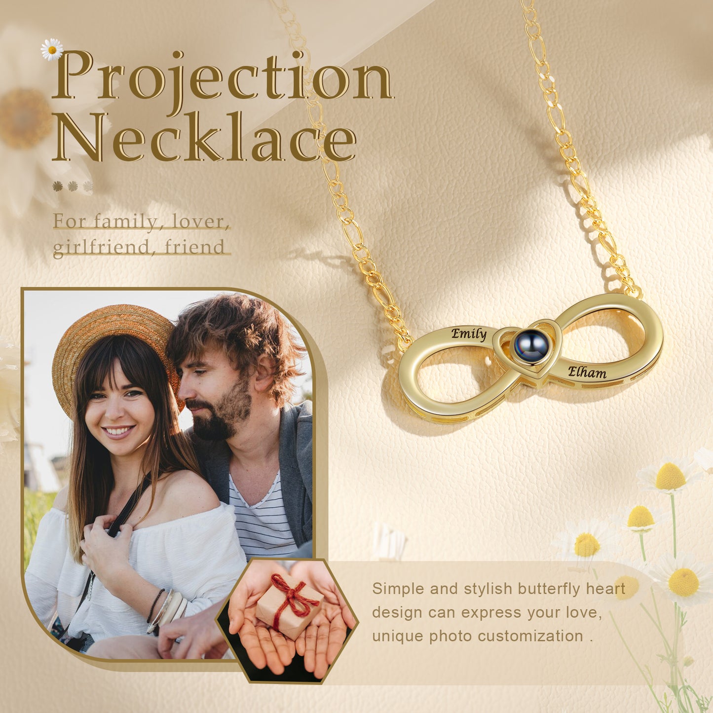 Custom Photo Projection Necklace