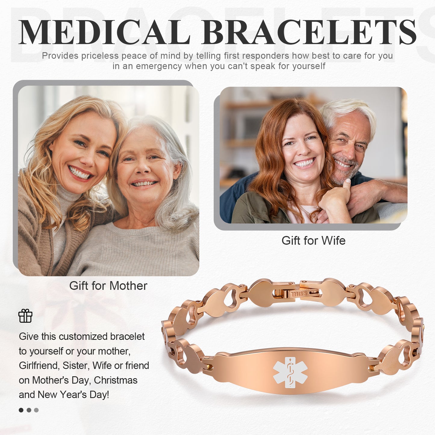 Custom Text Medical Bracelet