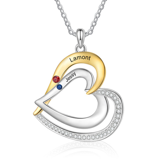 925 Sterling Silver Custom Birthstone Necklace