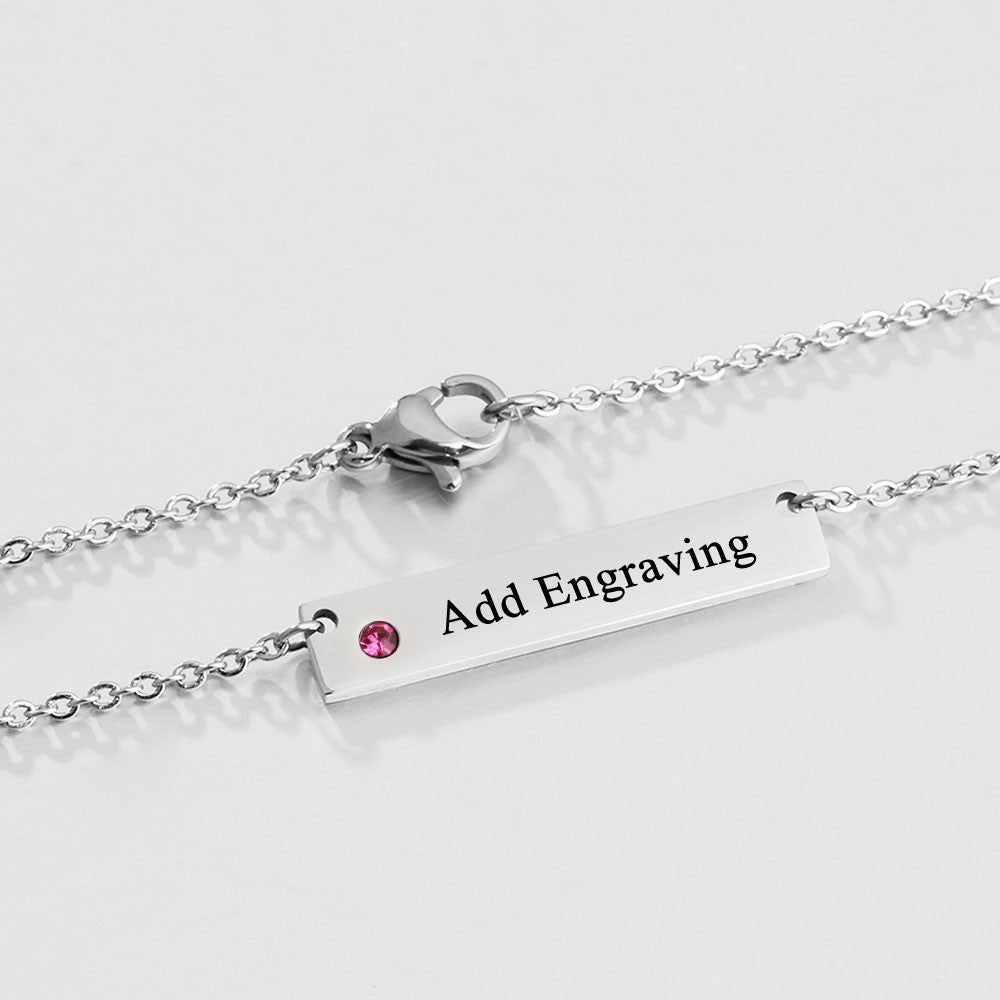 Custom Bar Birthstone Necklace