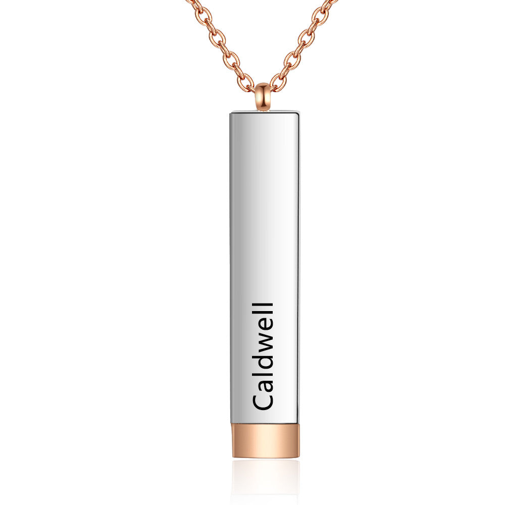 Double Name Bar Pendant Necklace