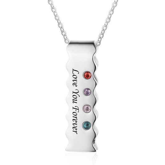 Birthstone Personalized Stainless Steel Necklace