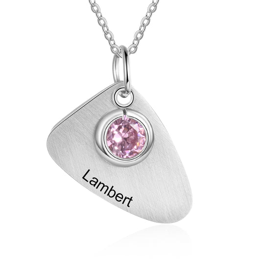 Birthstone Personalized Stainless Steel Necklace