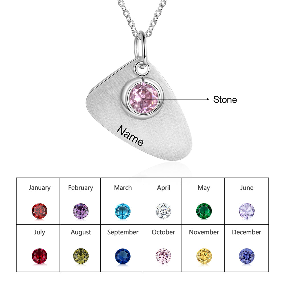 Birthstone Personalized Stainless Steel Necklace