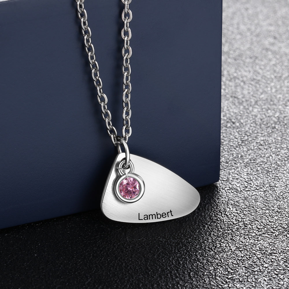 Birthstone Personalized Stainless Steel Necklace