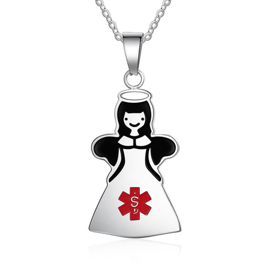 Personalized Stainless Steel Kid Medical Necklace