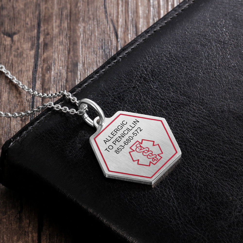 Personalized Sainless Steal Medical Necklace