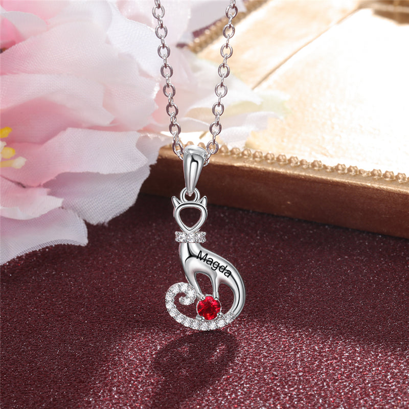 925 Sterling Silver One Birthstone Necklace