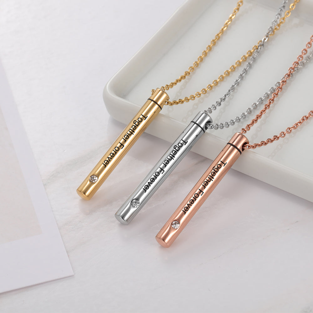 Stainless Steel Personalized Bar Name Necklace