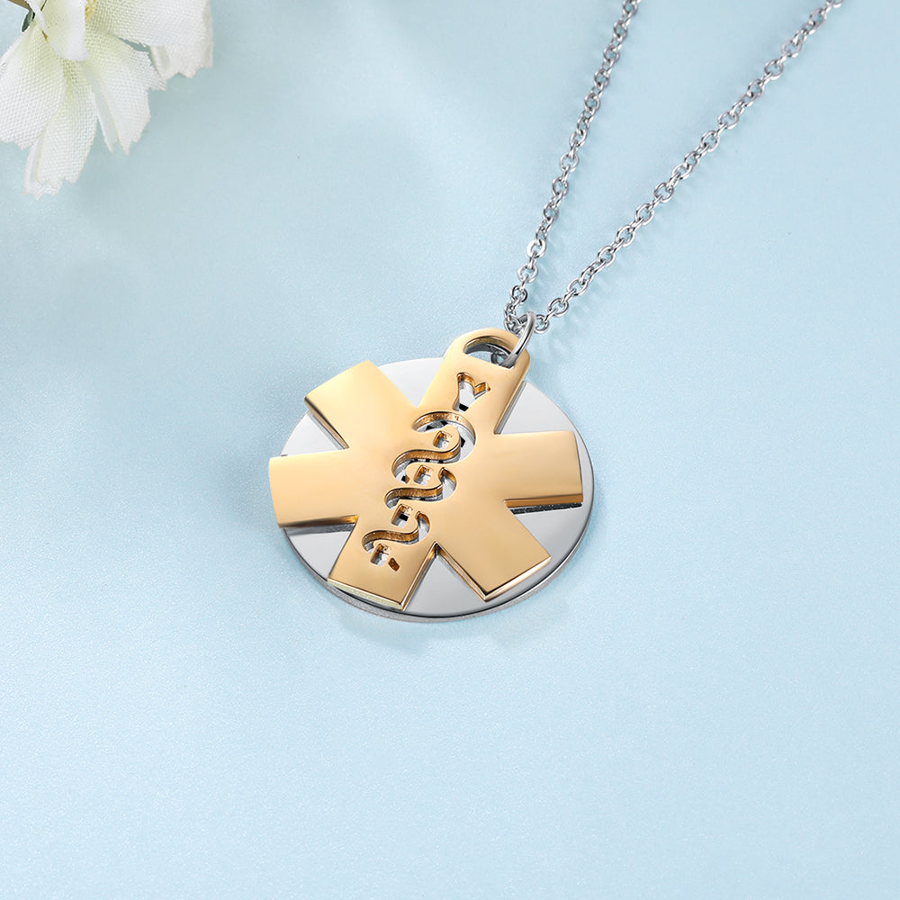 Personalized Stainless Steel Medical Necklace