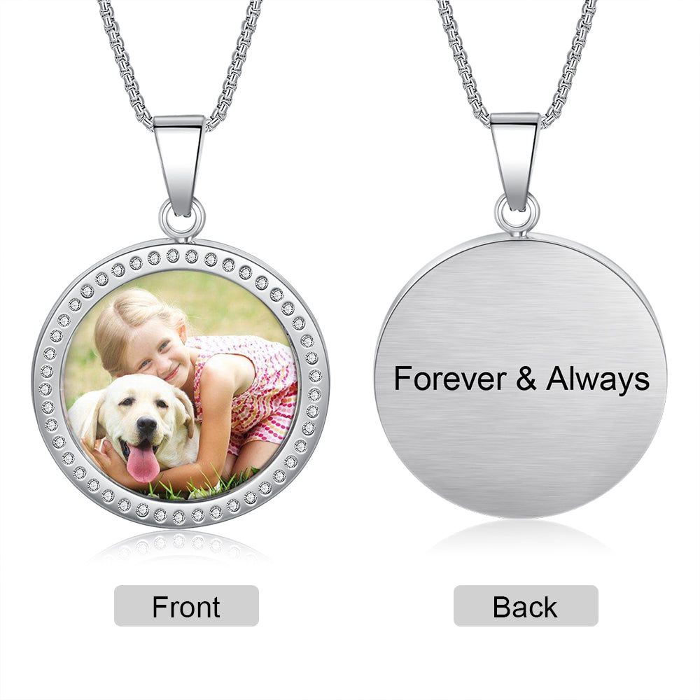 Personalized Stainless Steel Photo Pendant Necklace