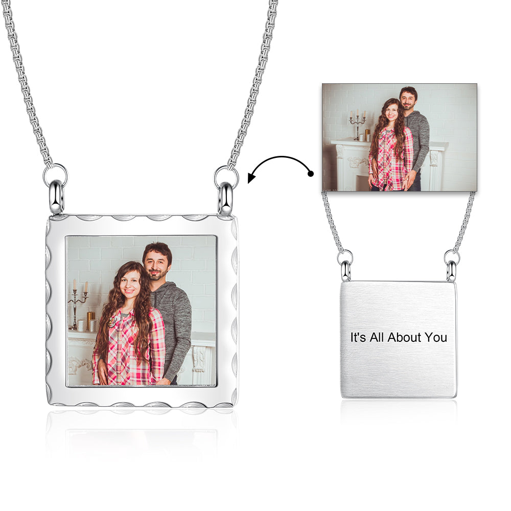 Stainless Steel Personalized Photo Necklace