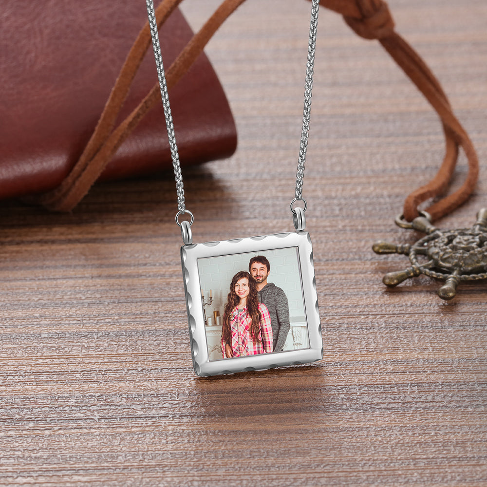 Stainless Steel Personalized Photo Necklace