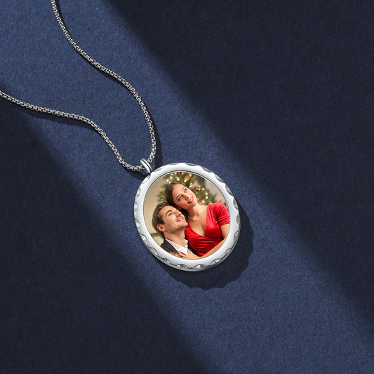 Stainless Steel Personalized Photo Pendant Necklace