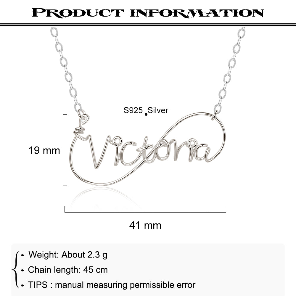 Custom 925 Sterling silver Name necklace