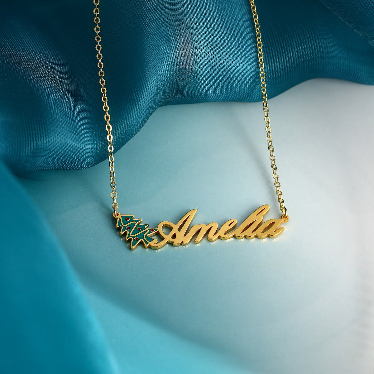 Personalized Name necklace 18K Gold Plated Christmas gift