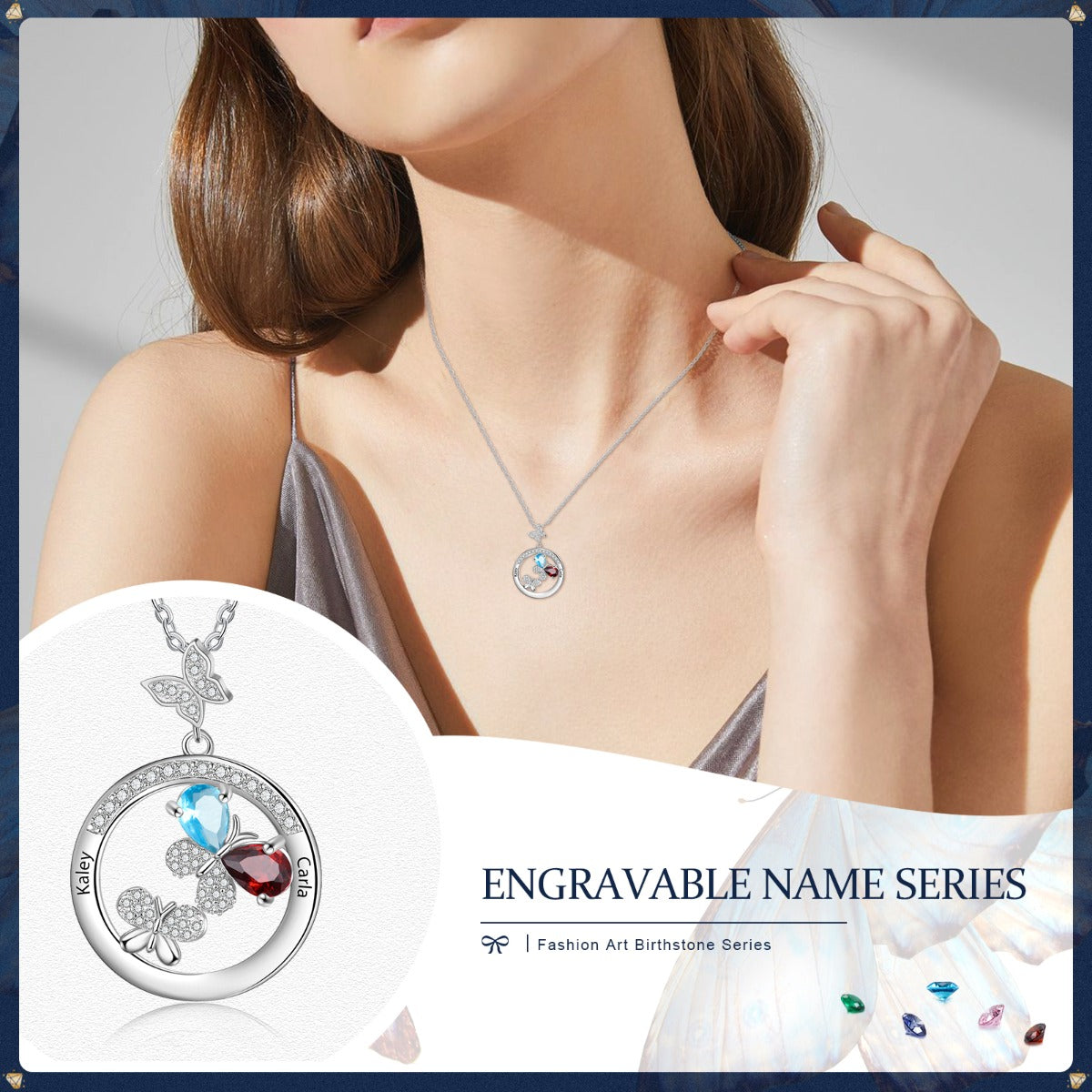 Personalized Rhodium plated Necklace