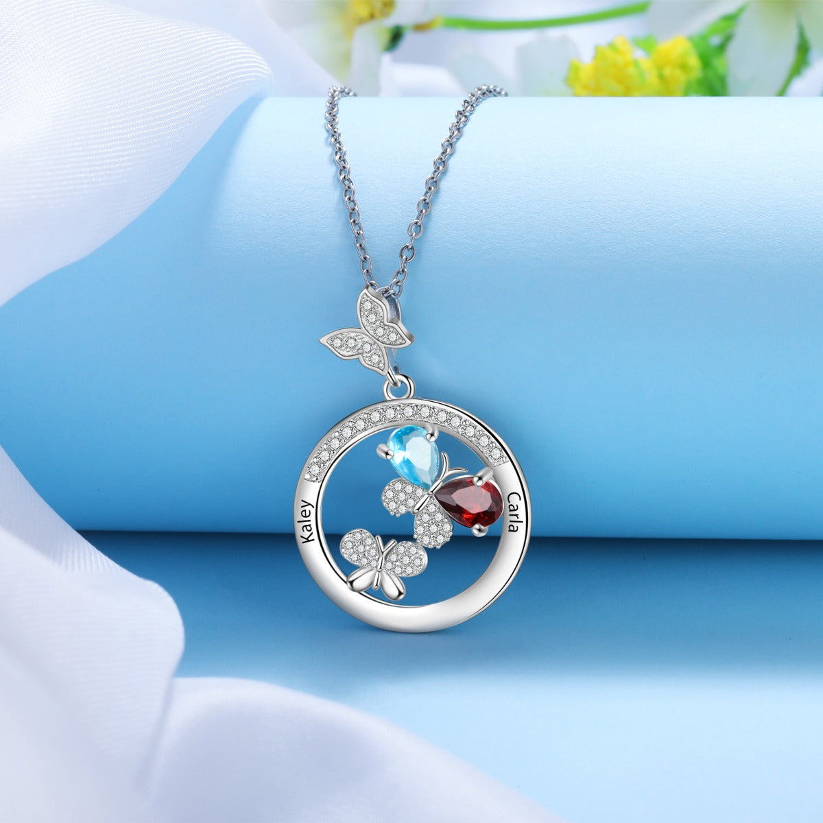 Personalized Rhodium plated Necklace