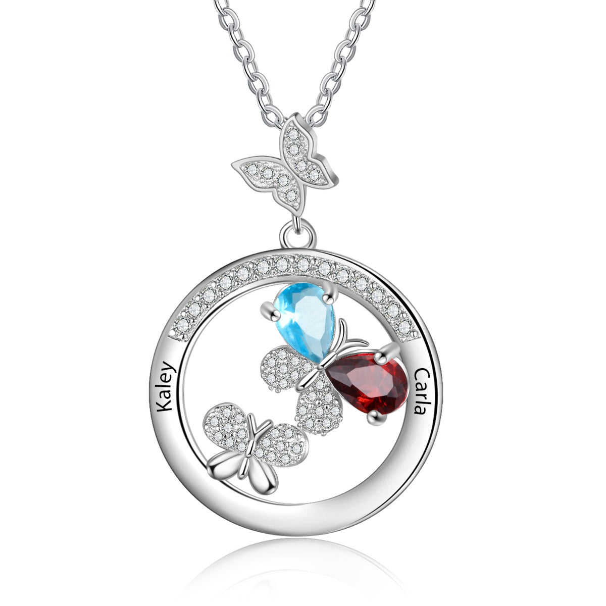 Personalized Rhodium plated Necklace