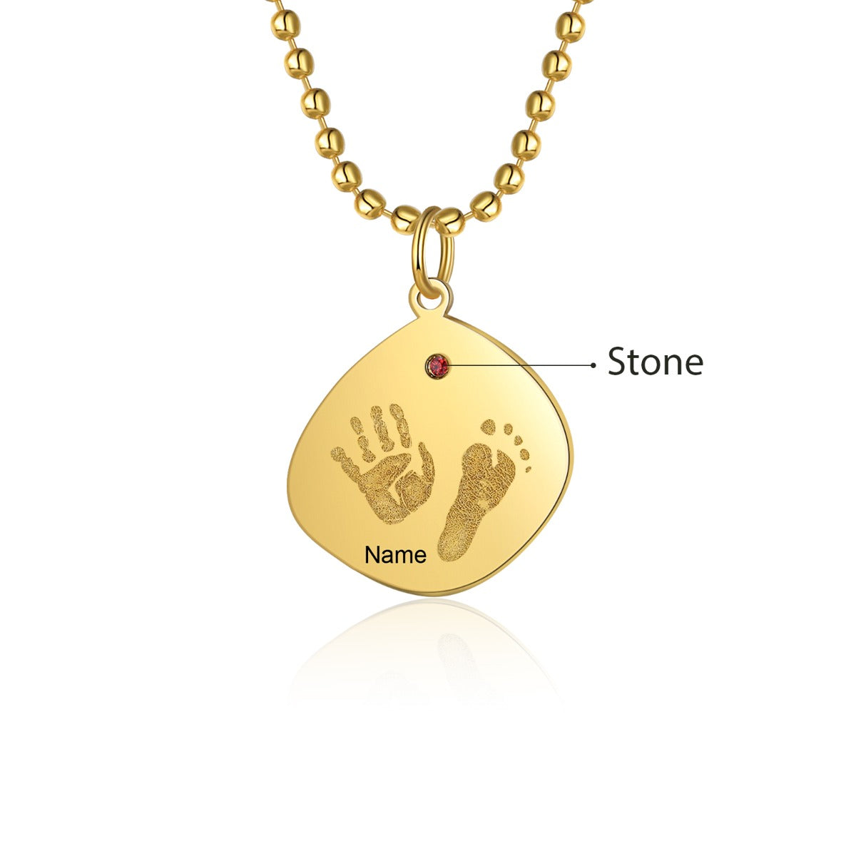 Rhodium Plated Birth Anniversary Necklace