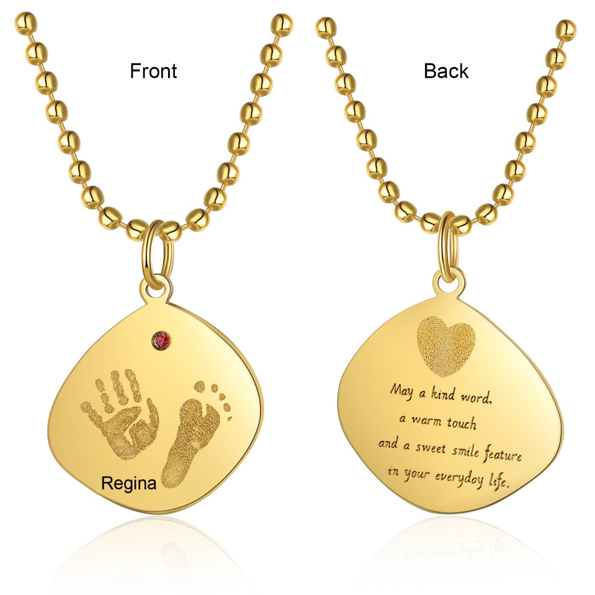 Rhodium Plated Birth Anniversary Necklace