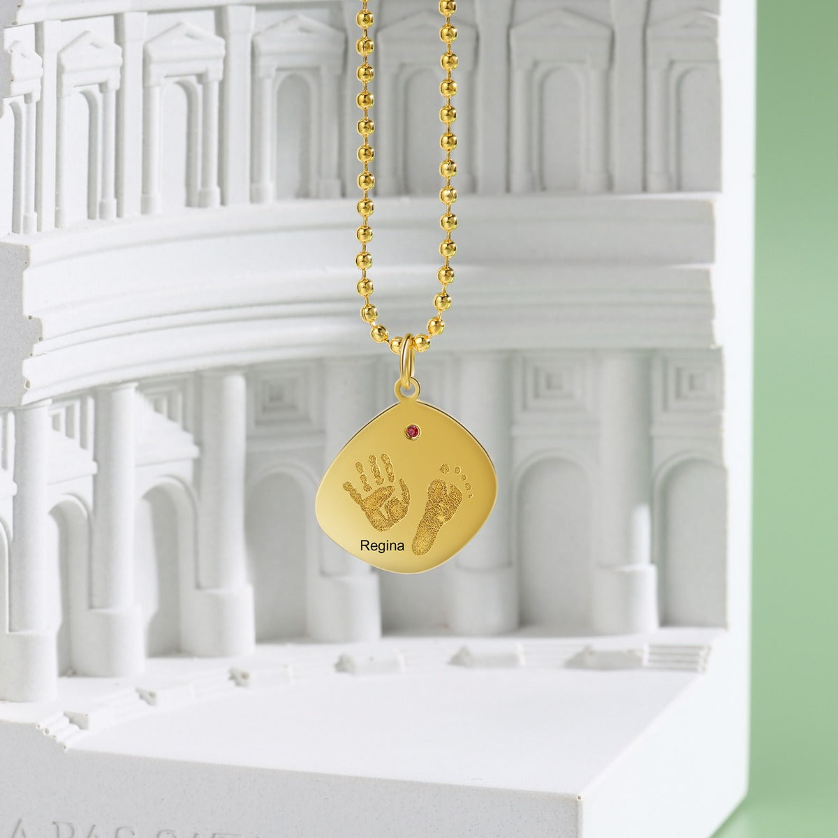 Rhodium Plated Birth Anniversary Necklace