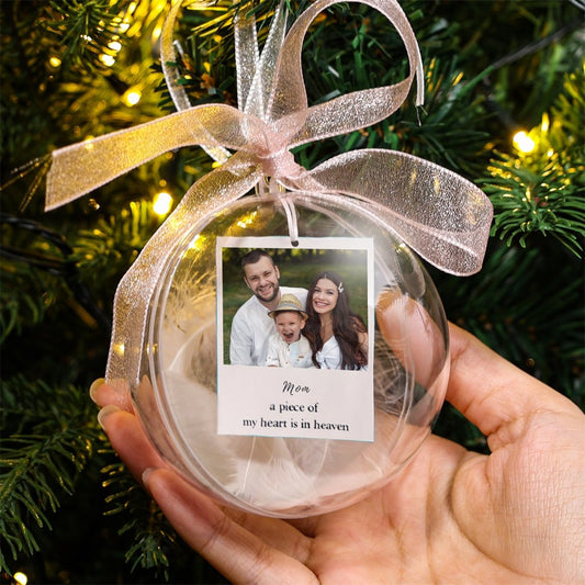 Personalised Photo Inside Christmas Bauble Memory Decoration