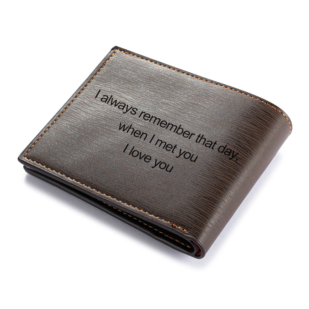 Custom gift PU Leather Custom Photo Wallet