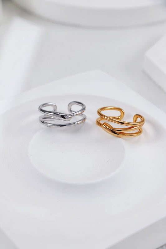 Hollowed-out Line Open Ring