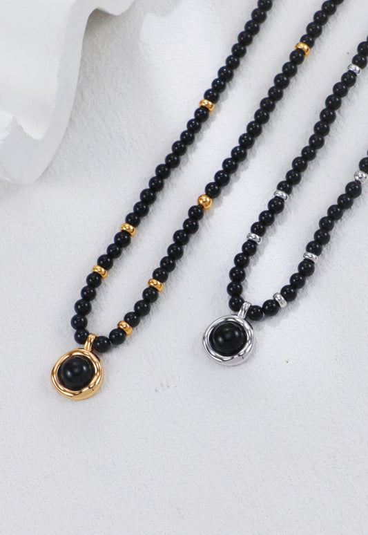 Black Onyx Pendant Necklace