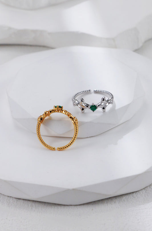 Fashionable Green Zirconia Ring
